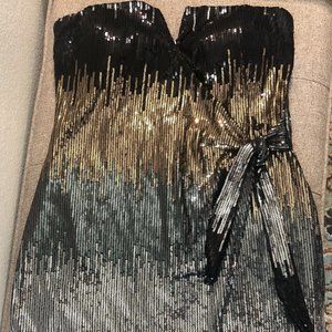 Sexy Decollete Cocktail Party Mini Dress